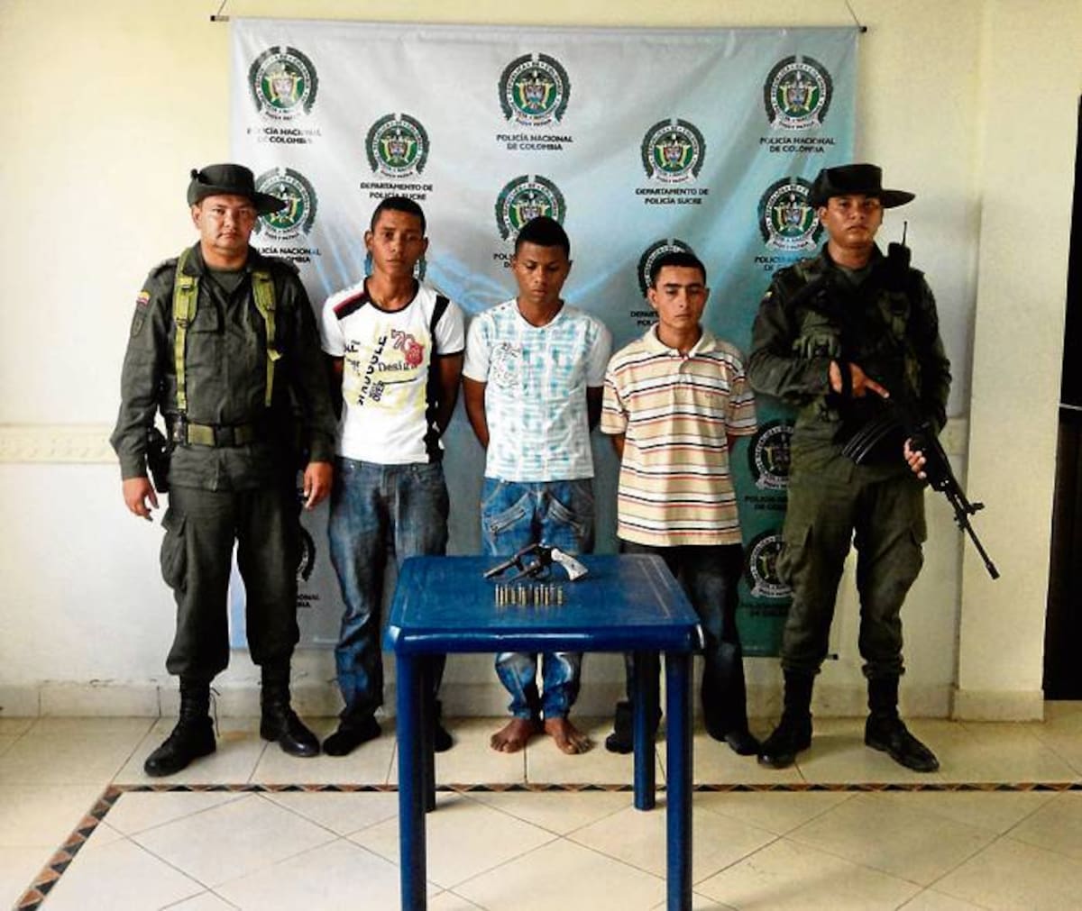 Rafael Enrique Alarcón Camacho, Milton Orlando Giraldo y Víctor José Vides Suárez, capturados.