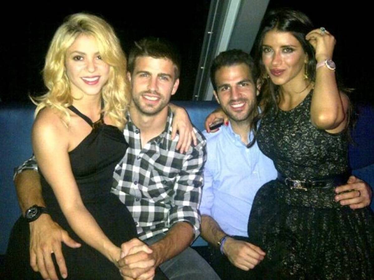 Shakira y Piqué, junto con Cesc Fábregas y su novia, la modelo libanesa Daniella Semaan Archivo
