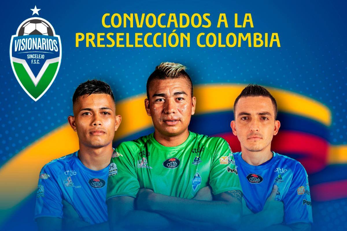 Tres jugadores de Visionarios convocados a Preselección Colombia