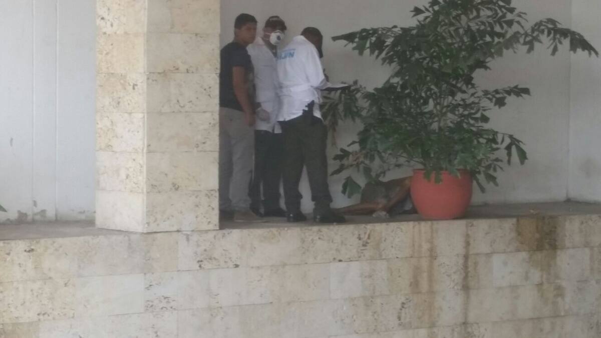 El cuerpo fue hallado detrás de una maceta. EL UNIVERSAL