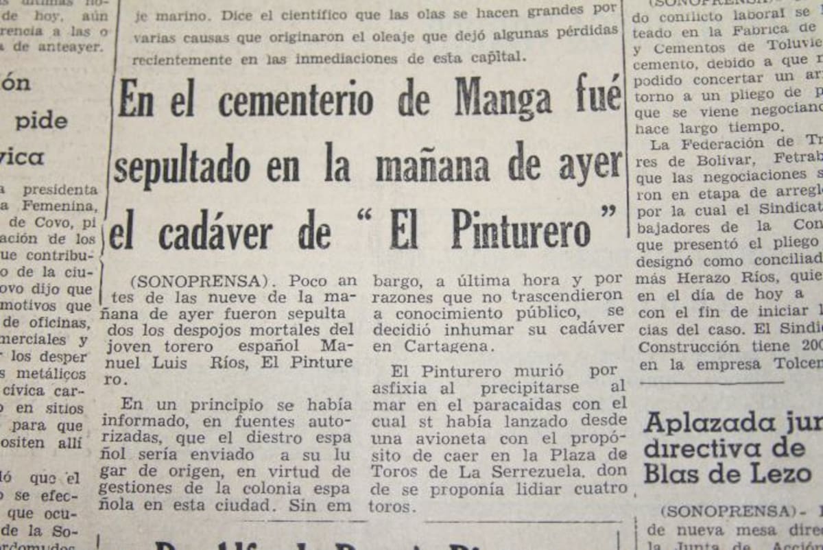 Noticia del Universal el dia 22 de diciembre de 1966. EL UNIVERSAL