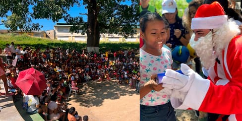 Papá Noel pasó por Nelson Mandela: 900 niños recibieron sus aguinaldos