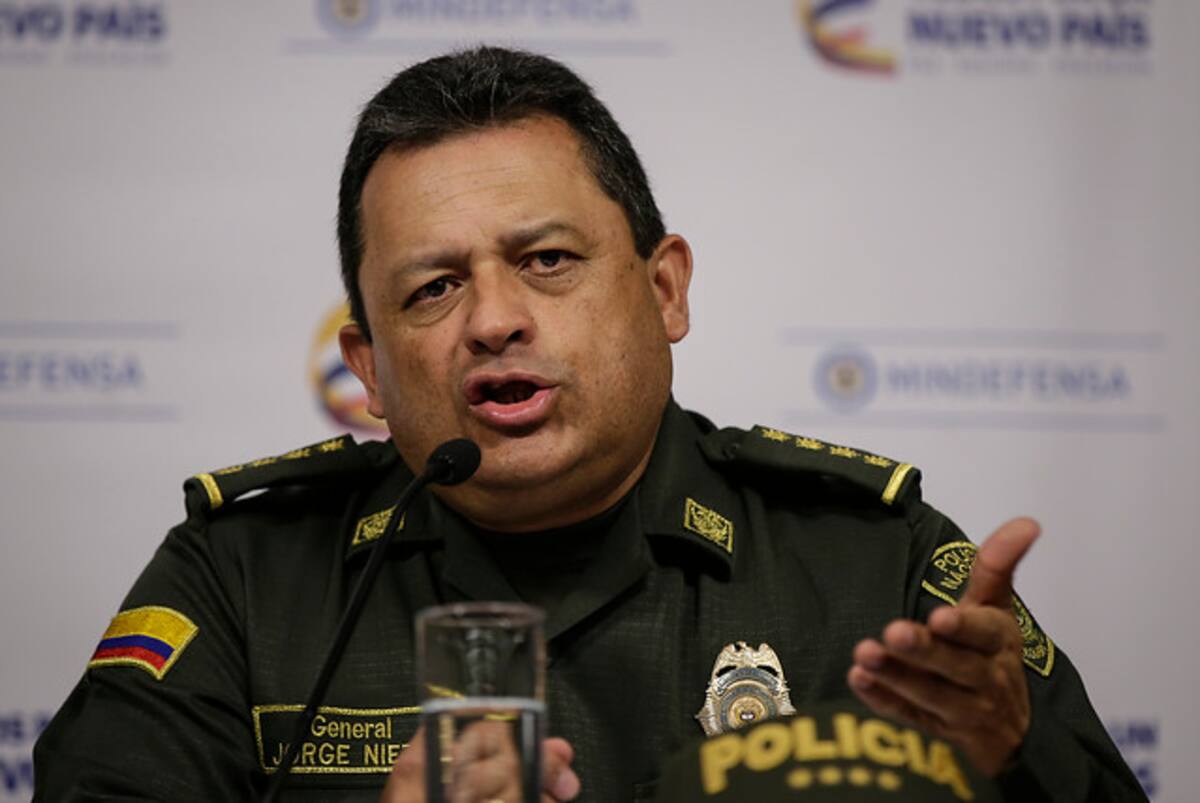 El director de la Policía Nacional general Jorge Nieto. Colprensa