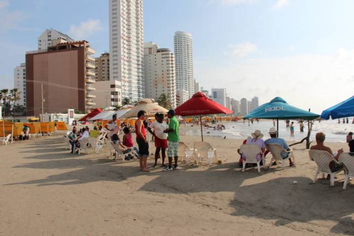 Las playas de Cartagena fueron poco concurridas durante el fin de semana. Julie Parra Benítez