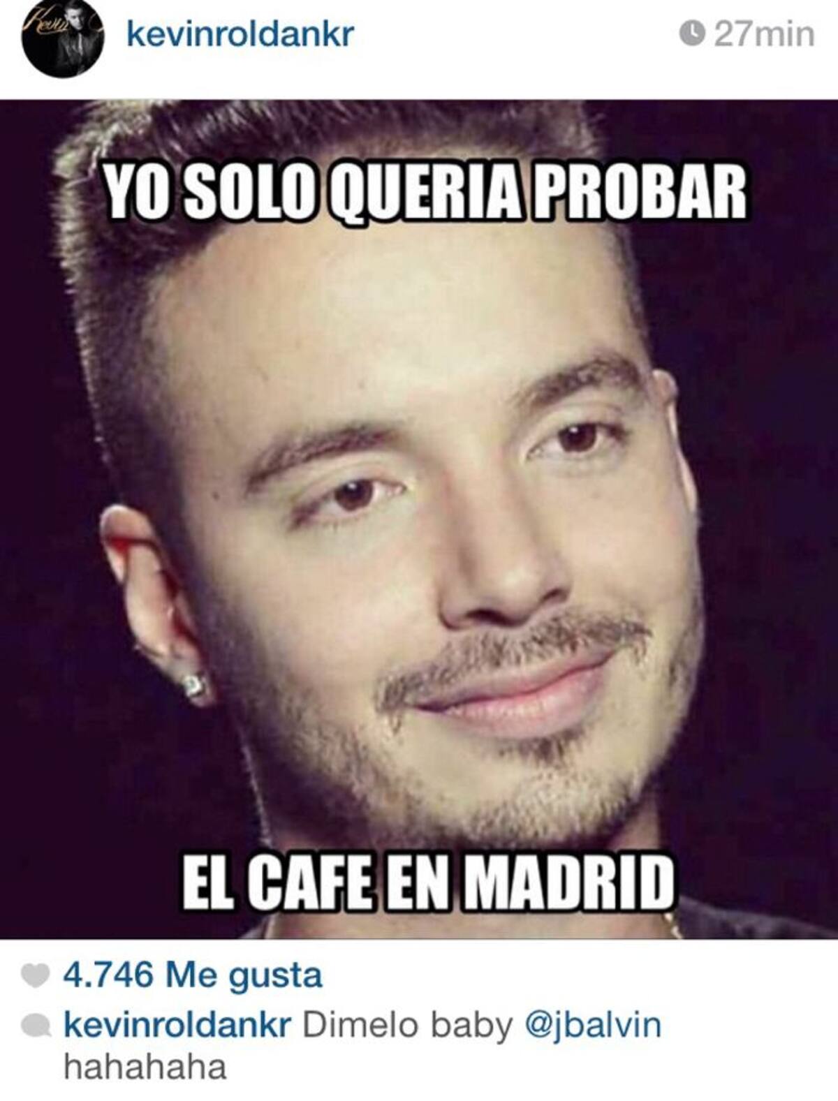 Instagram de Kevin Roldán