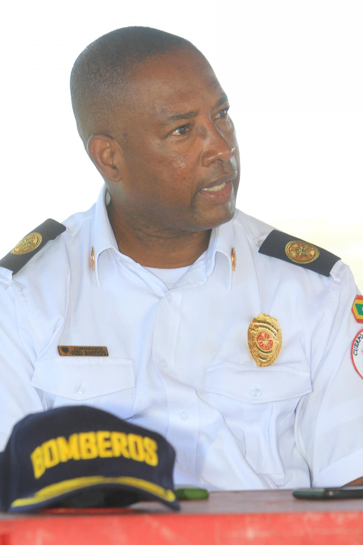 Joel Barrios Zúñiga, comandante del Cuerpo de Bomberos de Cartagena. // Foto: Julio Castaño.