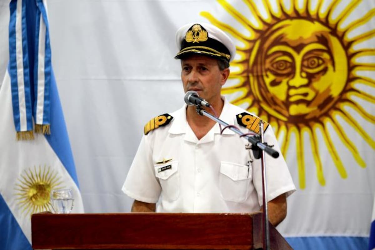 Enrique Balbi, portavoz de la Armada argentina. EFE