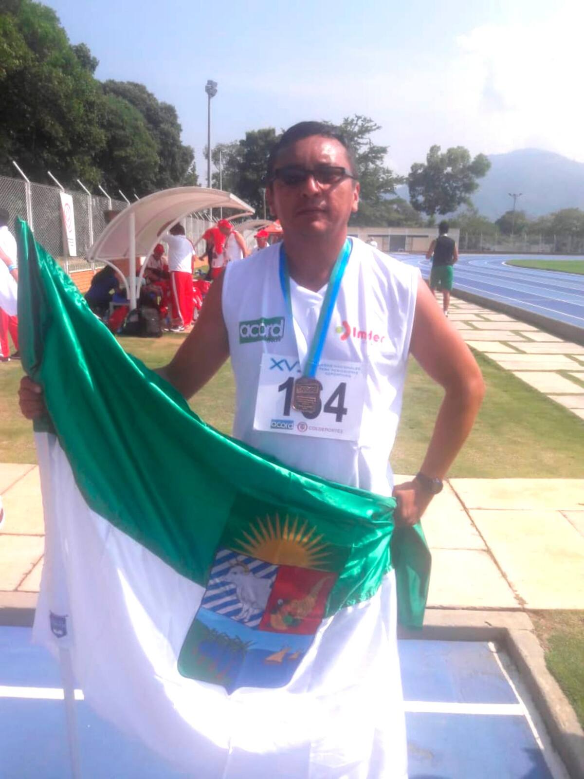 Eduardo Salcedo se colgó el bronce de la prueba de mil 500 metros planos categoría B.