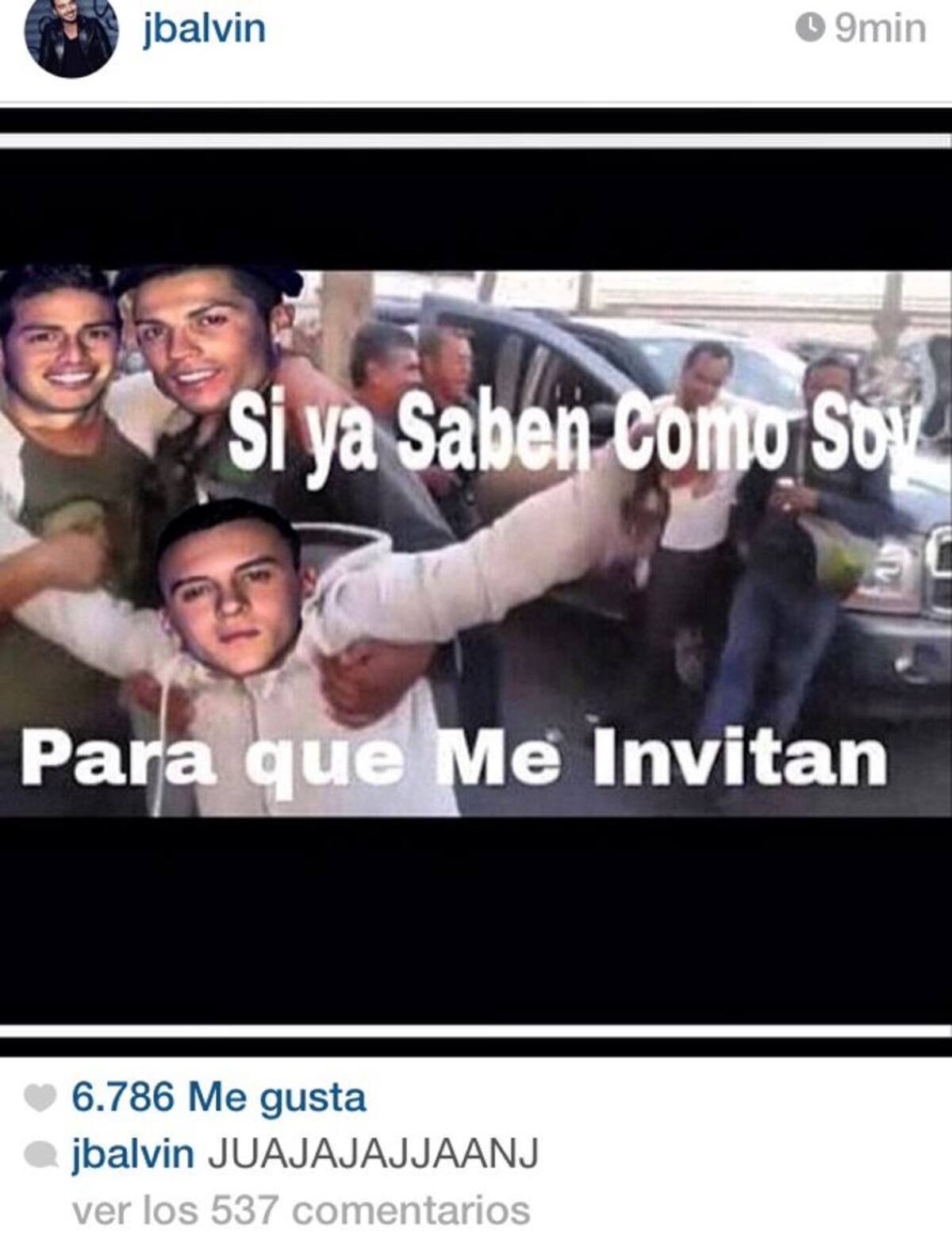Instagram de J Balvin.