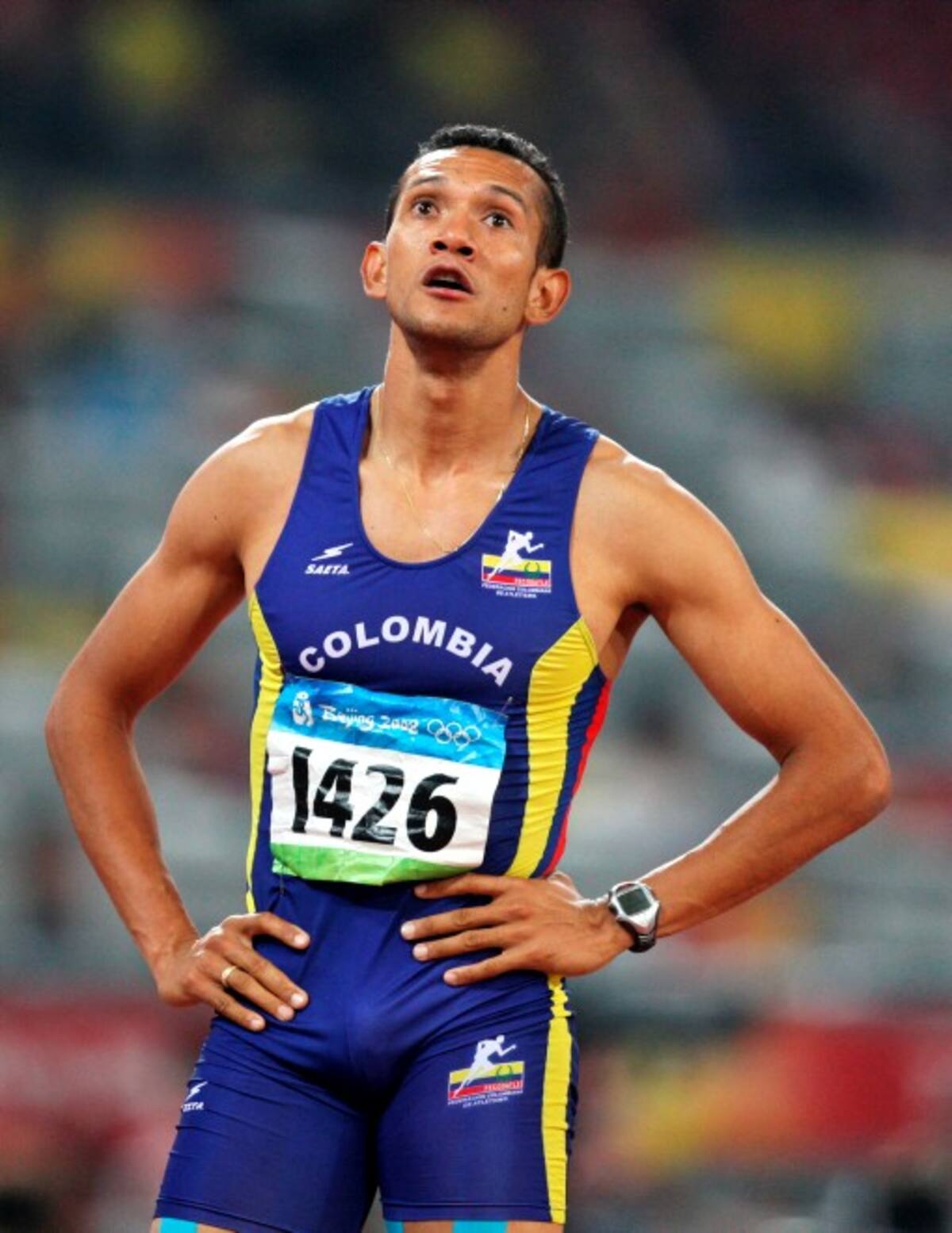 El colombiano Paulo Villar quedó eliminado en semifinales de 110 metros vallas del Mundial de atletismo de Daegu con una marca de 13.73. AFP VALERY HACHE