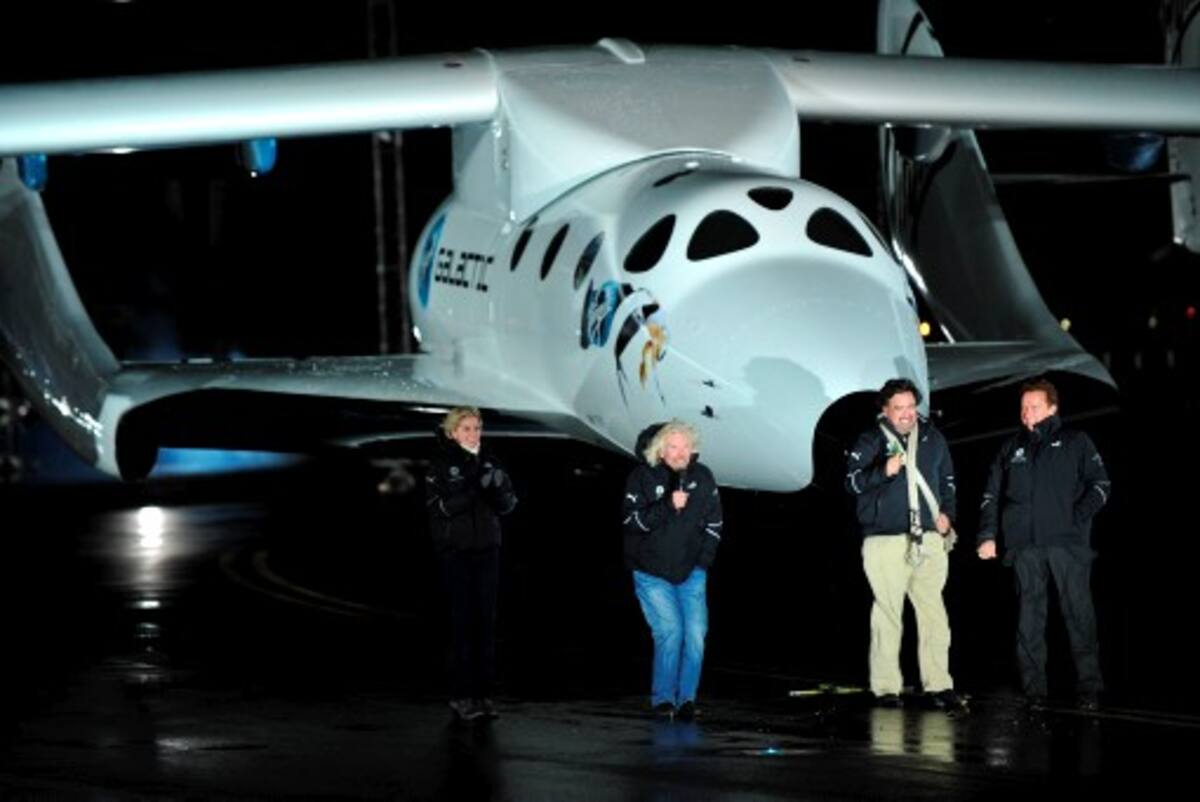 La nave SpaceShipTwo para turismo espacial. AFP ROBYN BECK