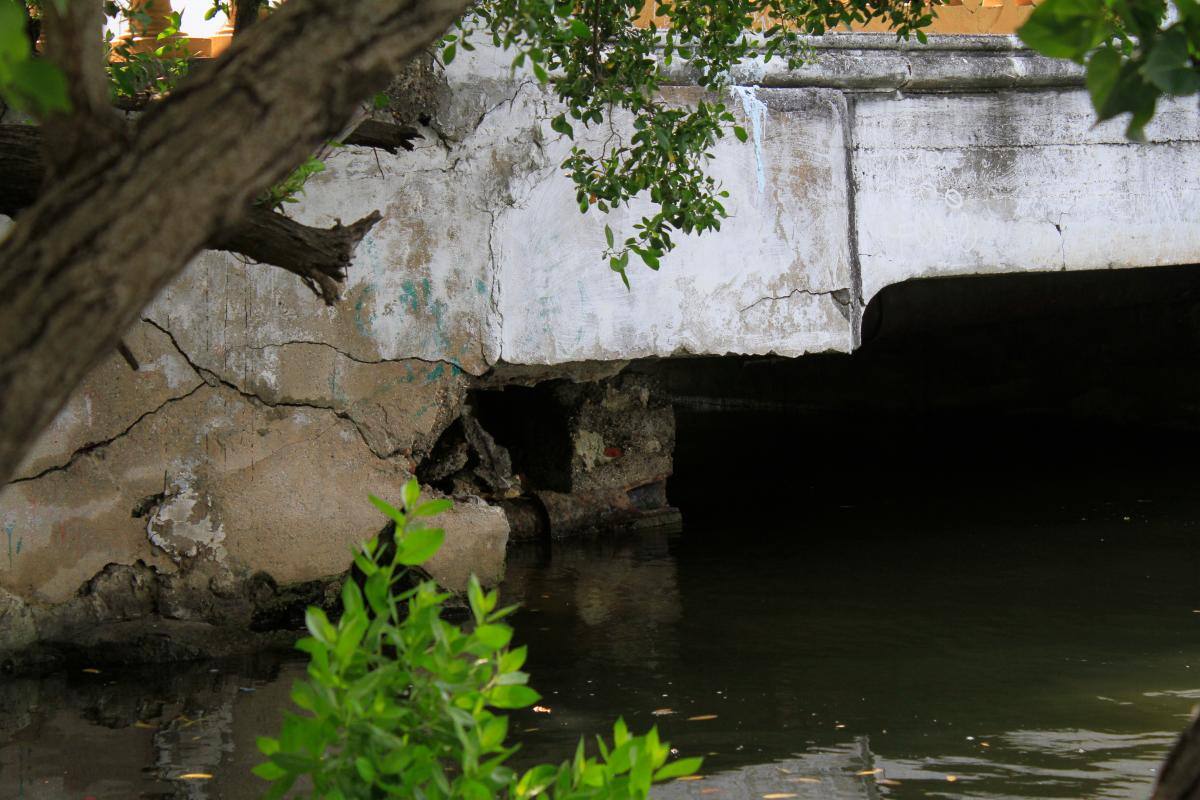 Puente Las Palmas, cada día más deteriorado