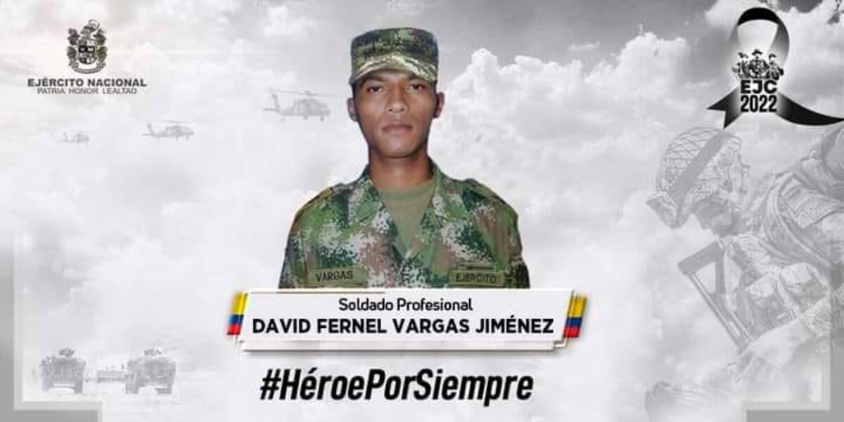Fernel David Vargas Jiménez, soldado profesional muerto.