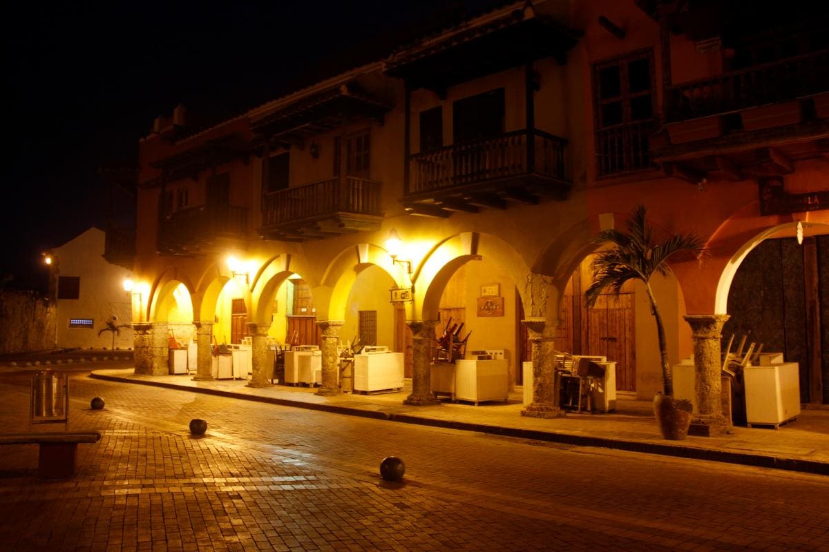 Así es una noche en el Centro de Cartagena en medio de la pandemia