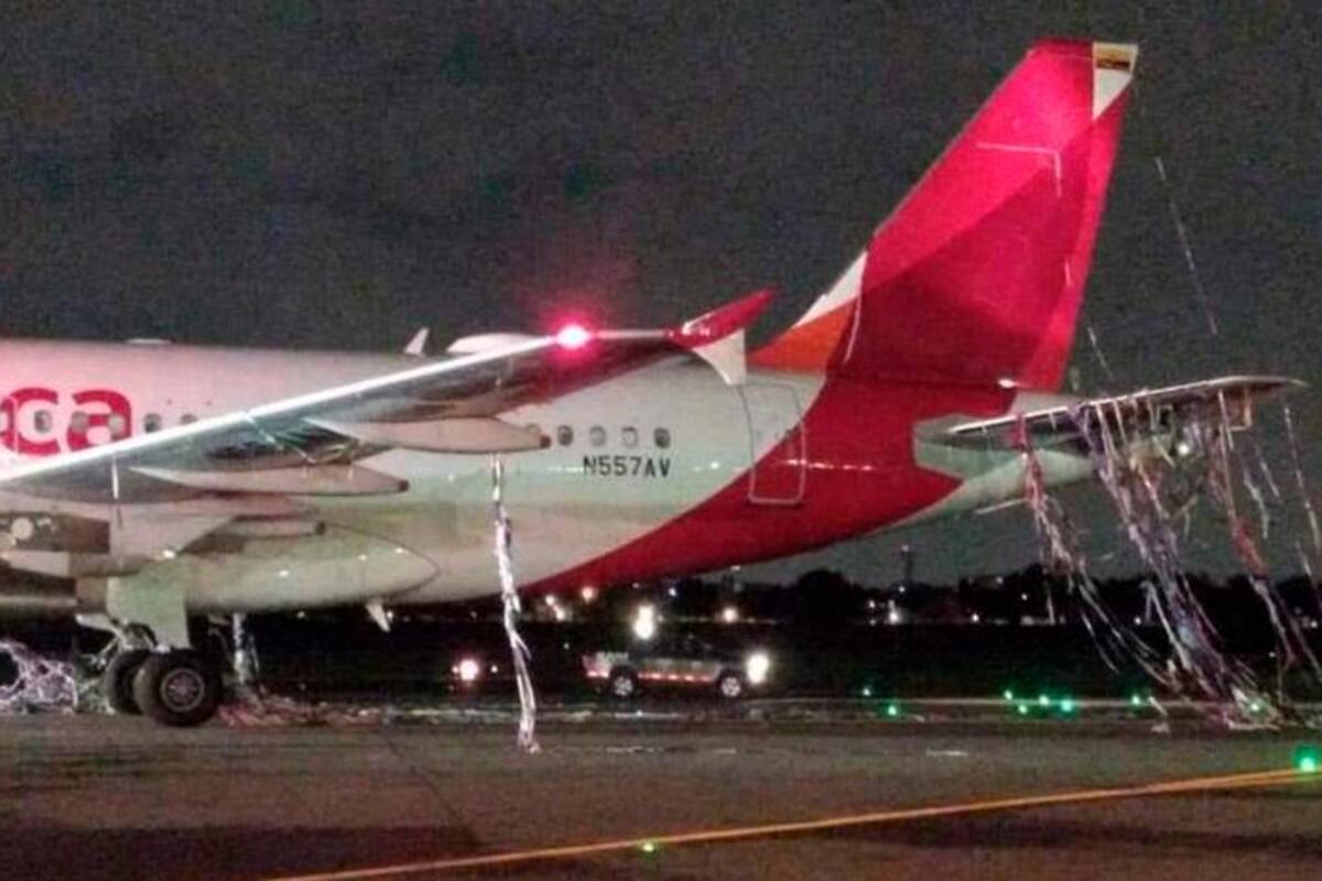 Avión de Avianca aterriza de emergencia tras chocar con un globo