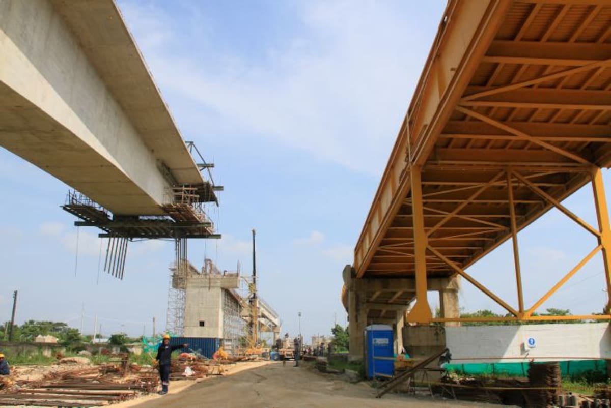En un 75% están las obras del nuevo puente de Gambote. Zenia Valdelamar/El Universal