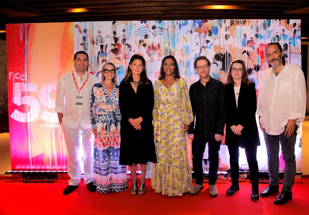 Hans Londoño, Lina Rodríguez, Marta Lucía Ramírez, Carmen Vásquez, Ethan Coen, Macbeth y Felipe Aljure.//Fotos: Nayib Gaviria - El Universal.