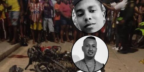 Olibardo y José, los 2 hombres que murieron en fuerte choque de motos