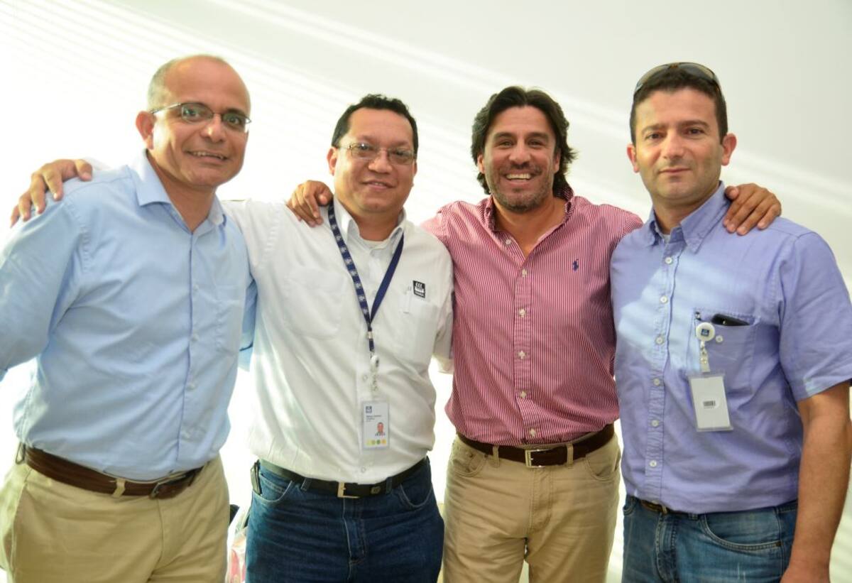 Juan Manuel Ríos, Nelson Guevara, José Rojas y Darío Londoño.