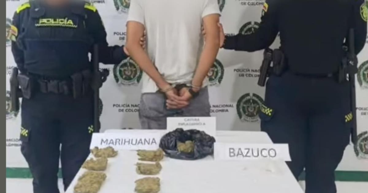 Alias ‘el Flaco’ escondía estupefacientes y la Policía lo capturó en flagrancia
