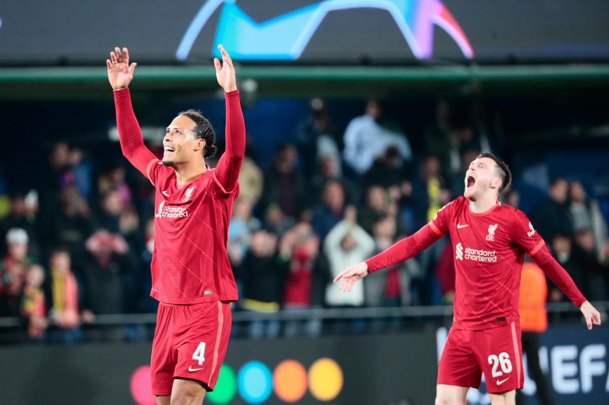 Imágenes del juego de vuelta entre Liverpool y Villarreal, por la semifinal de la Champions League. //EFE