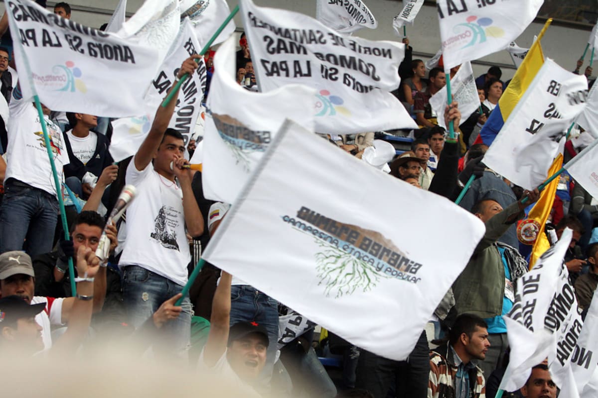 Campesinos marchan en Bogotá COLPRENSA