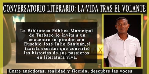 Biblioteca de Turbaco abre espacio literario a escritor y taxista Eusebio Julio