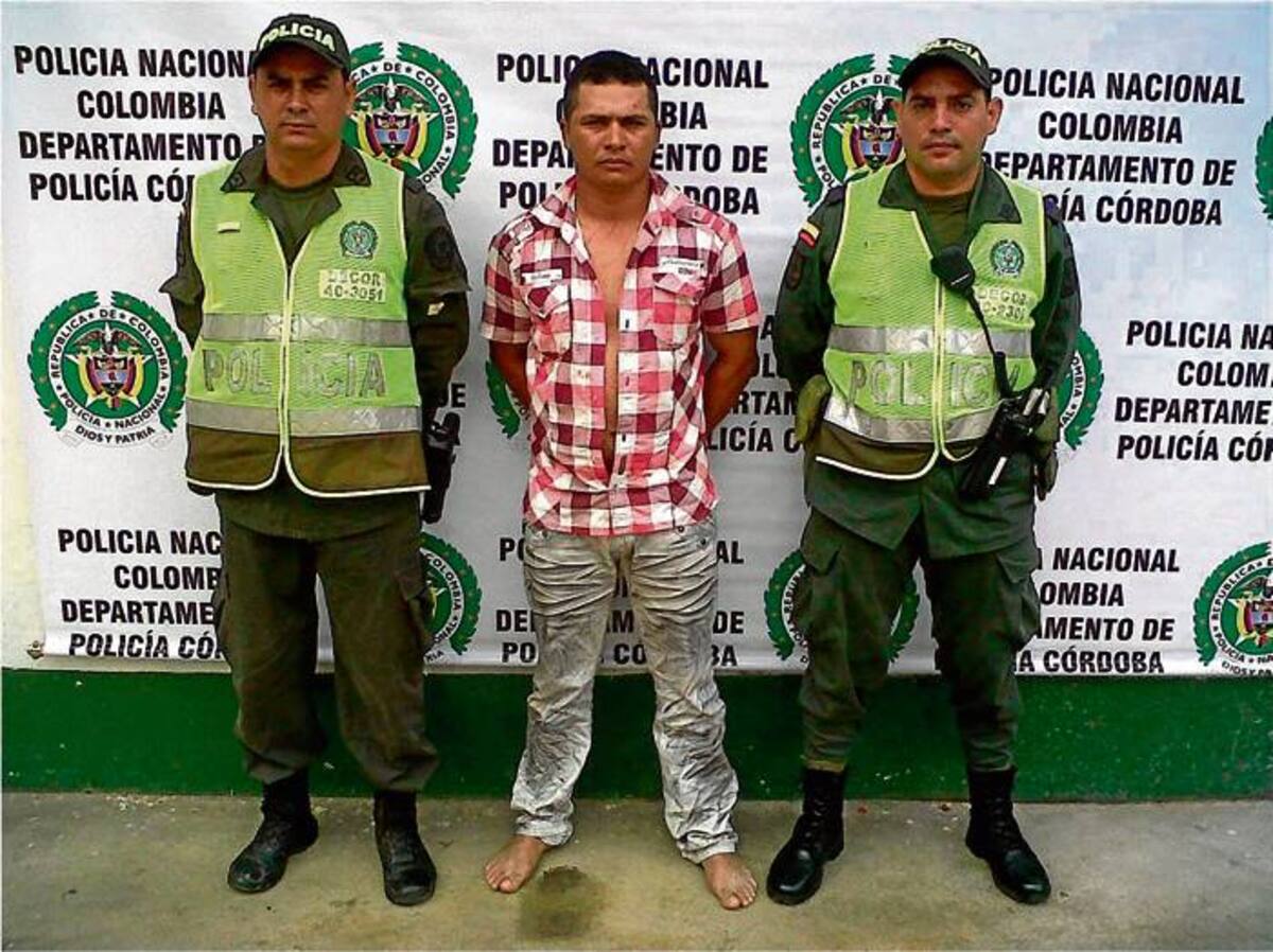Jorge Antonio Marcelo Martínez, retenido por las autoridades en el municipio de Montelíbano.