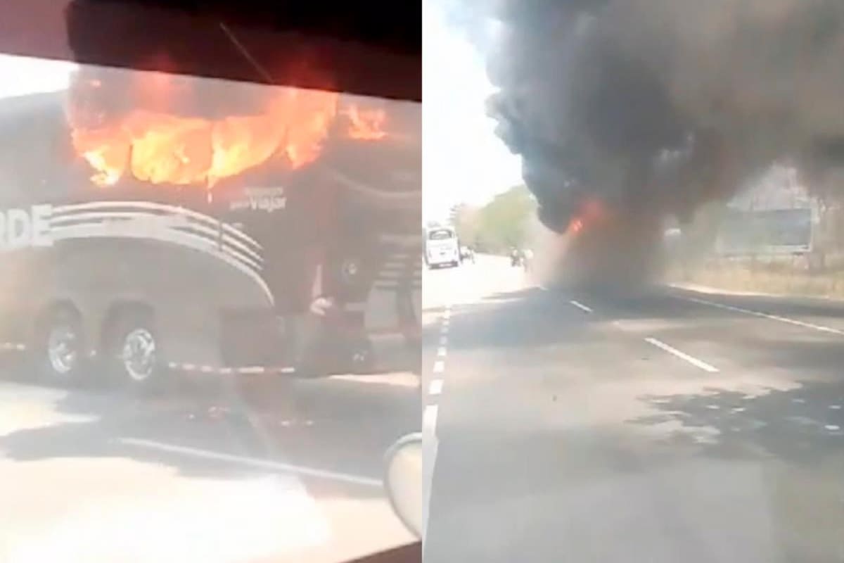 Video: bus que iba de Cartagena a Barranquilla se incendió y causó pánico