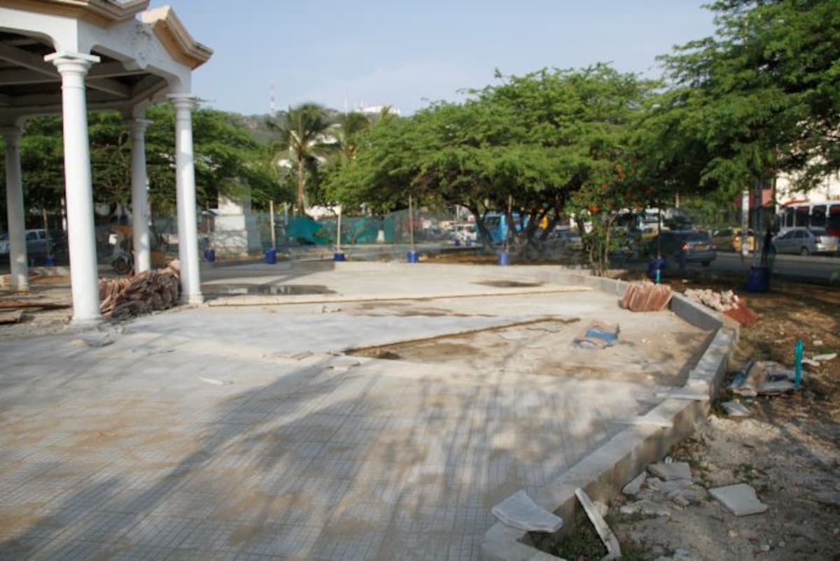 Las obras del parque Los Leones serán intervenidas por el Concejo debido a la demora en la entrega. OSCAR DÍAZ ACOSTA-EL UNIVERSAL