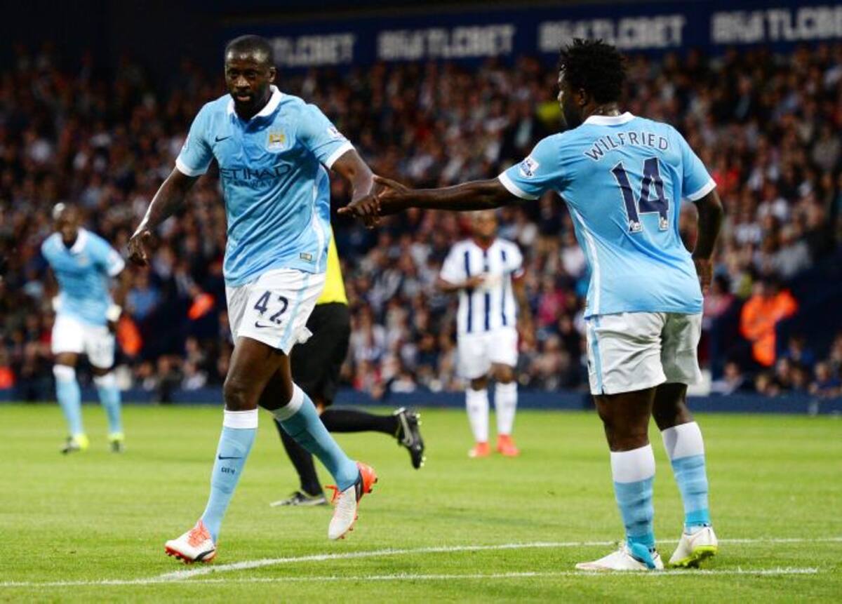 Yaya Touré celebra una de sus anotaciones. AFP OLI SCARFF