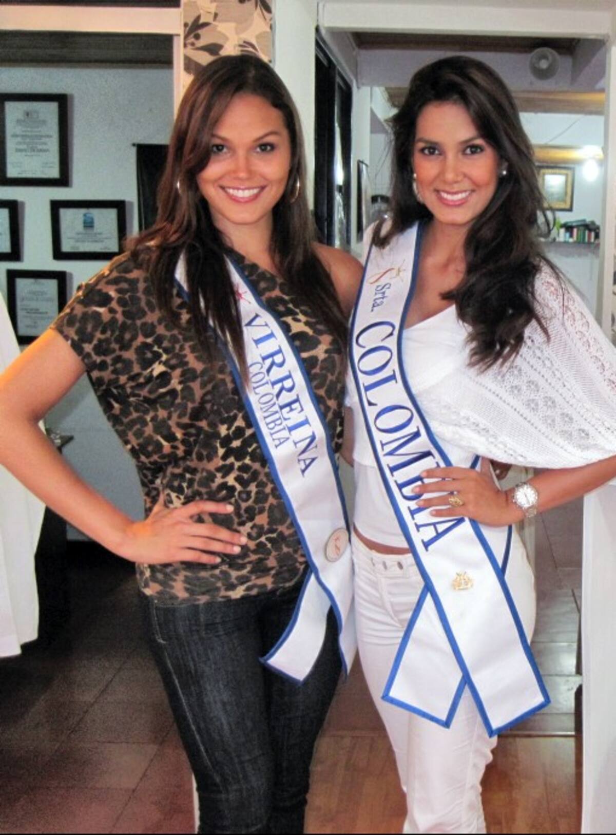 La Virreina Nacional, Lizeth Carolina González Romero y Señorita Colombia, Catalina Robayo Vargas Cortesía / Concurso Nacional de Belleza