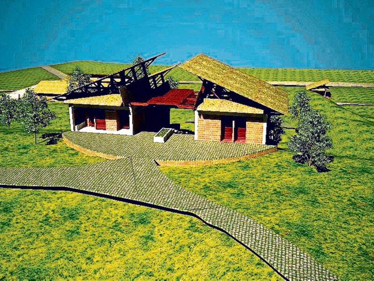 Maqueta de pueblo indígena que será construido en Tuchín.