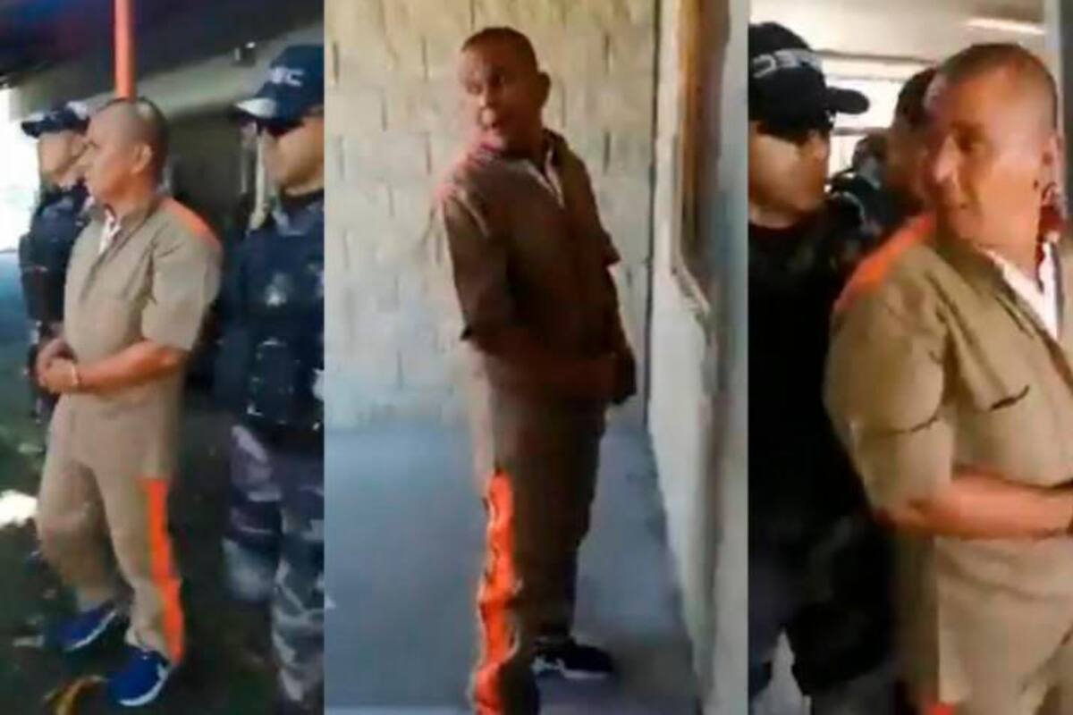 Video: ‘El Negro Ober’ llegó esposado de pies y manos a nueva cárcel