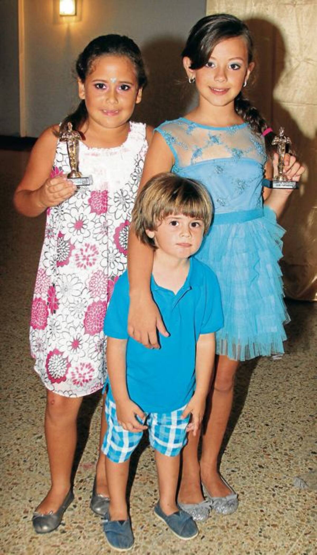 Alana Rodríguez, Estefano Seni y Valeria Rodríquez.