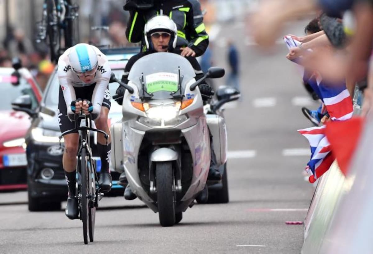 Chris Froome fue el gran beneficiado de la etapa. Pasó del séptimo al cuarto lugar y con posibilidades serias de acceder al podio. EFE DANIEL DAL ZENNARO