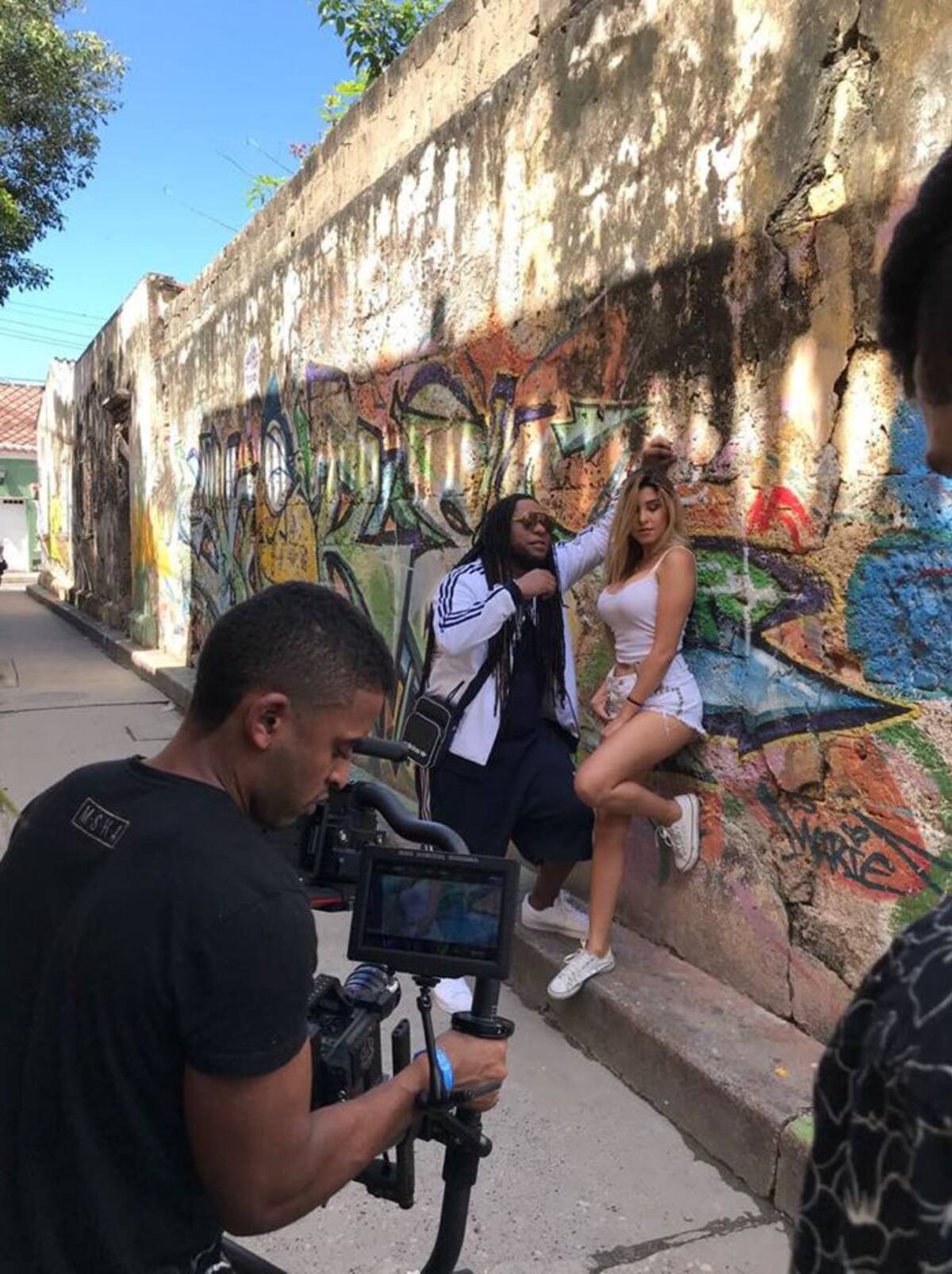 Imágenes del video en calles del Centro Histórico. CORTESÍA.