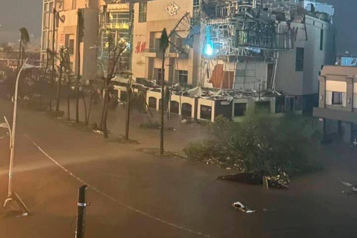 Inundaciones y destrozos en Acapulco por paso del huracán Otis