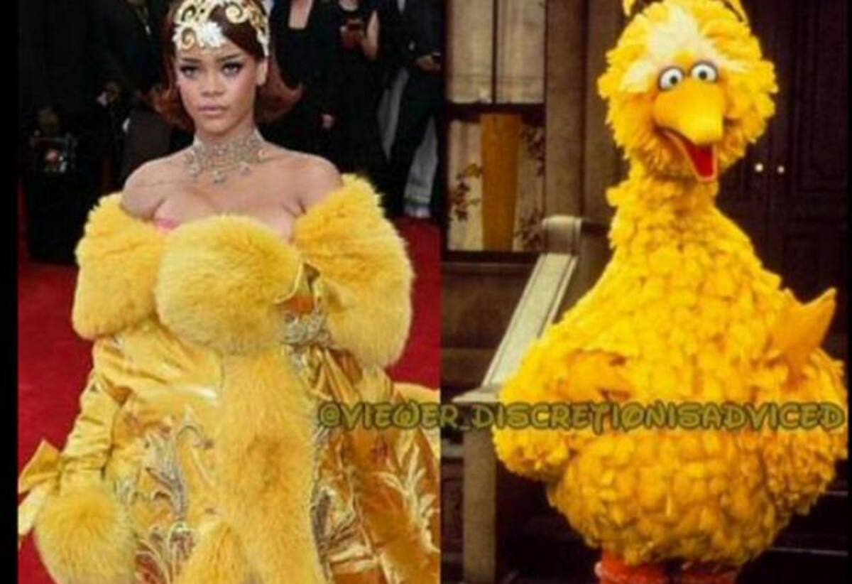 Memes del vestido de Rihanna.