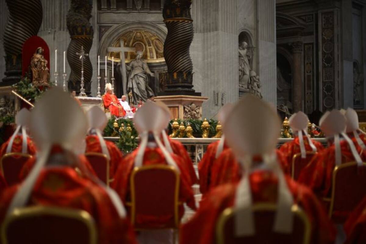 Misa previa al cónclave para elegir al sucesor de Benedicto XVI. AFP GABRIEL BOUYS