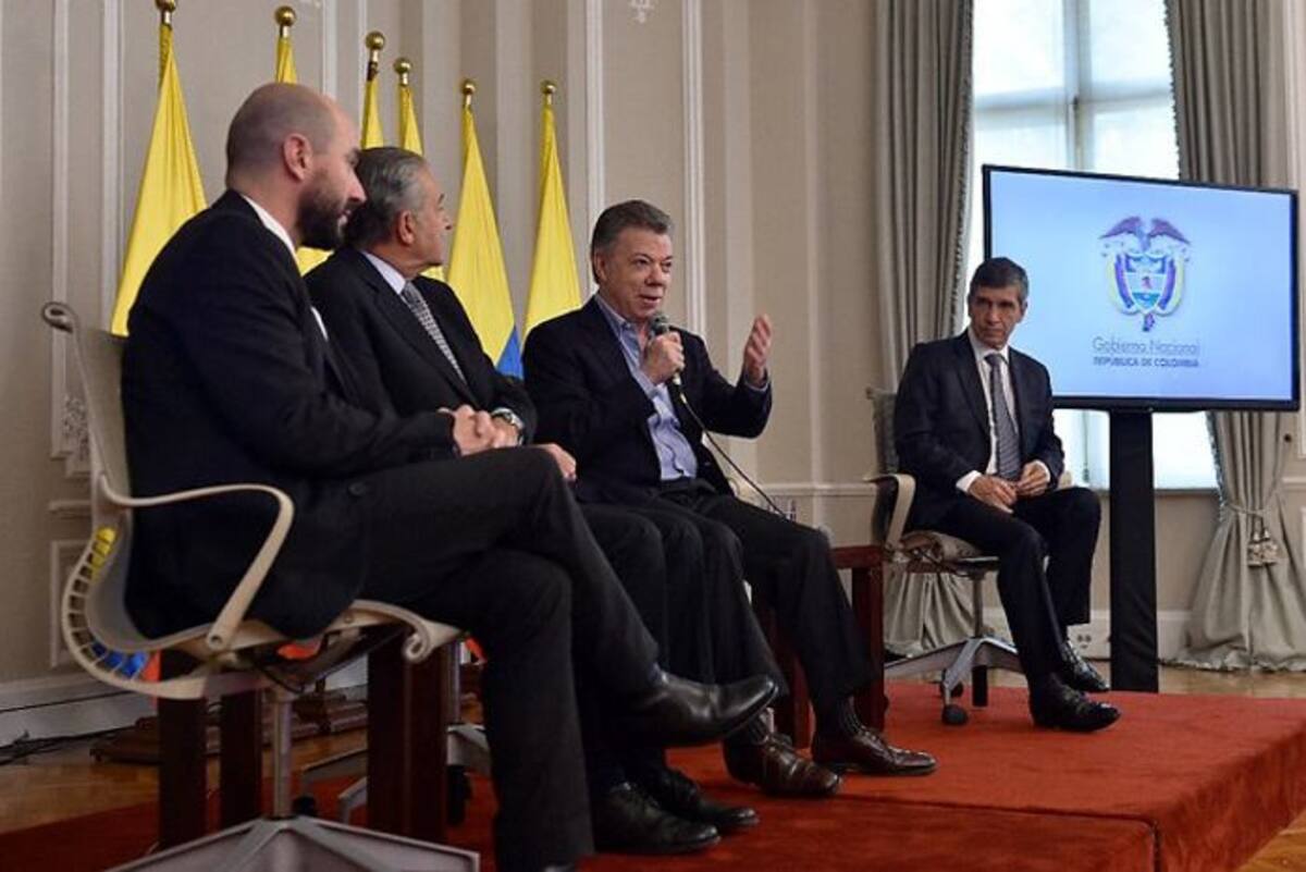 El presidente de la República, Juan Manuel Santos, en la presentación del balance del proceso de reintegración de excombatientes. Colprensa.