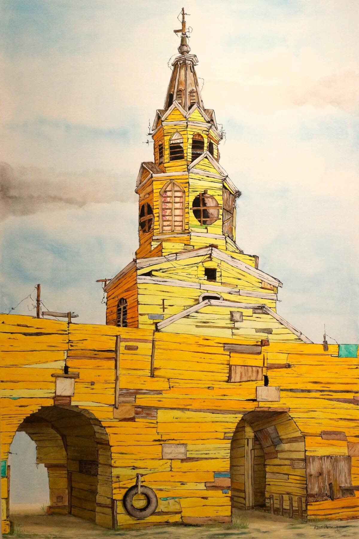 Obra de la serie ‘Ciudad parapeto’, de Raúl Ballesteros.//Cortesía.