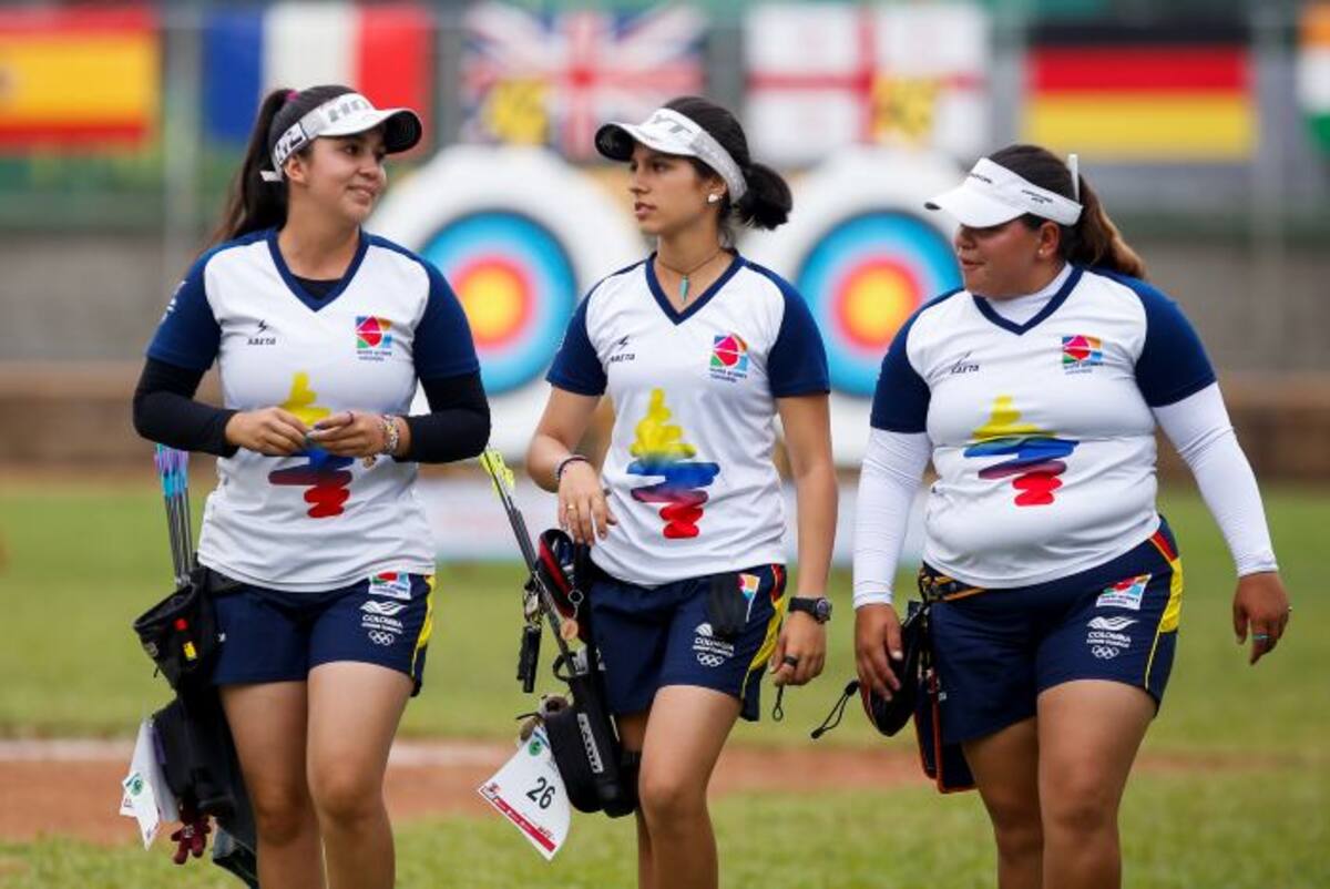 Selección Colombia femenina de arco compuesto. COLPRENSA