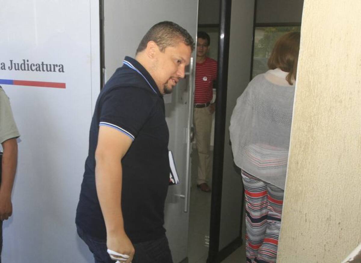 José Julián Vásquez, en una de sus llegadas al complejo judicial. El Universal