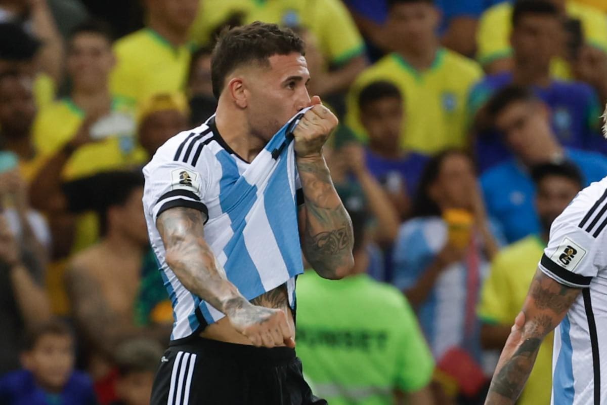 Nicolás Otamendi pone a ganar a Argentina sobre Brasil con soberbio cabezazo
