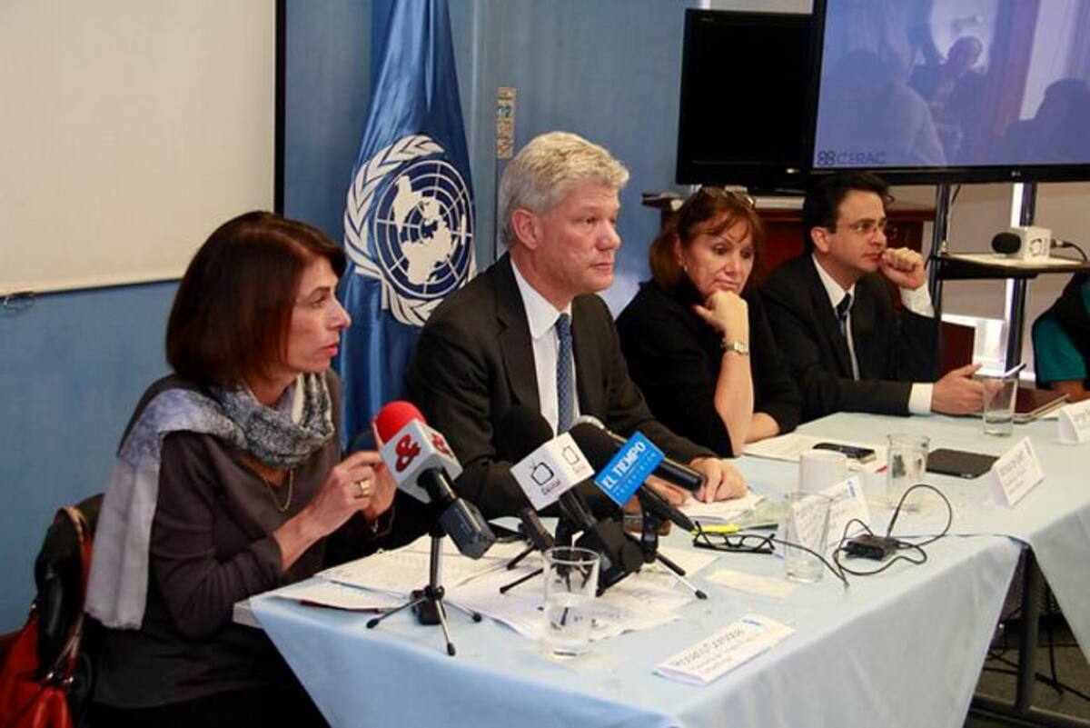El Programa de la Naciones Unidas para el Desarrollo, PNUD lanza el informe "¿Qué gana Colombia con la Paz?'. COLPRENSA