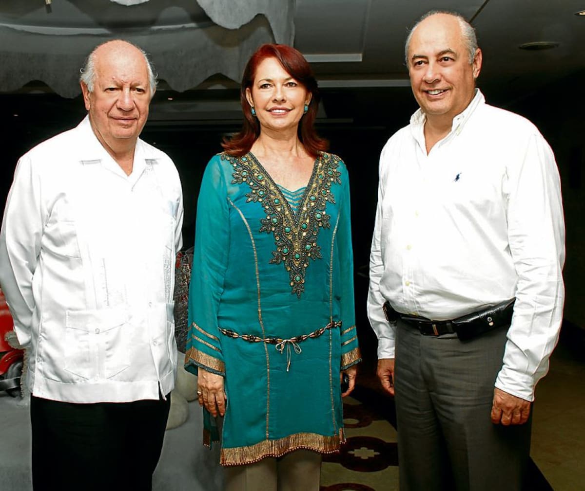 El expresidente de Chile, Ricardo Lagos; Chica Morales y Jorge Durán. Maruja Parra /El Universal/