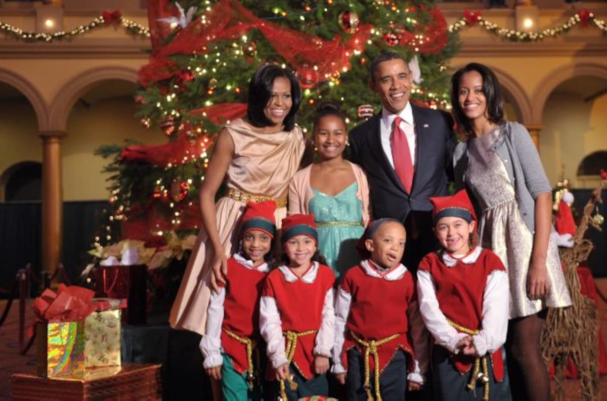El presidente Barack Obama y su familia asistieron al concierto “Christmas in Washington” (Navidad en Washington) fue a beneficio del Centro Médico Nacional Infantil. AFP MANDEL NGAN