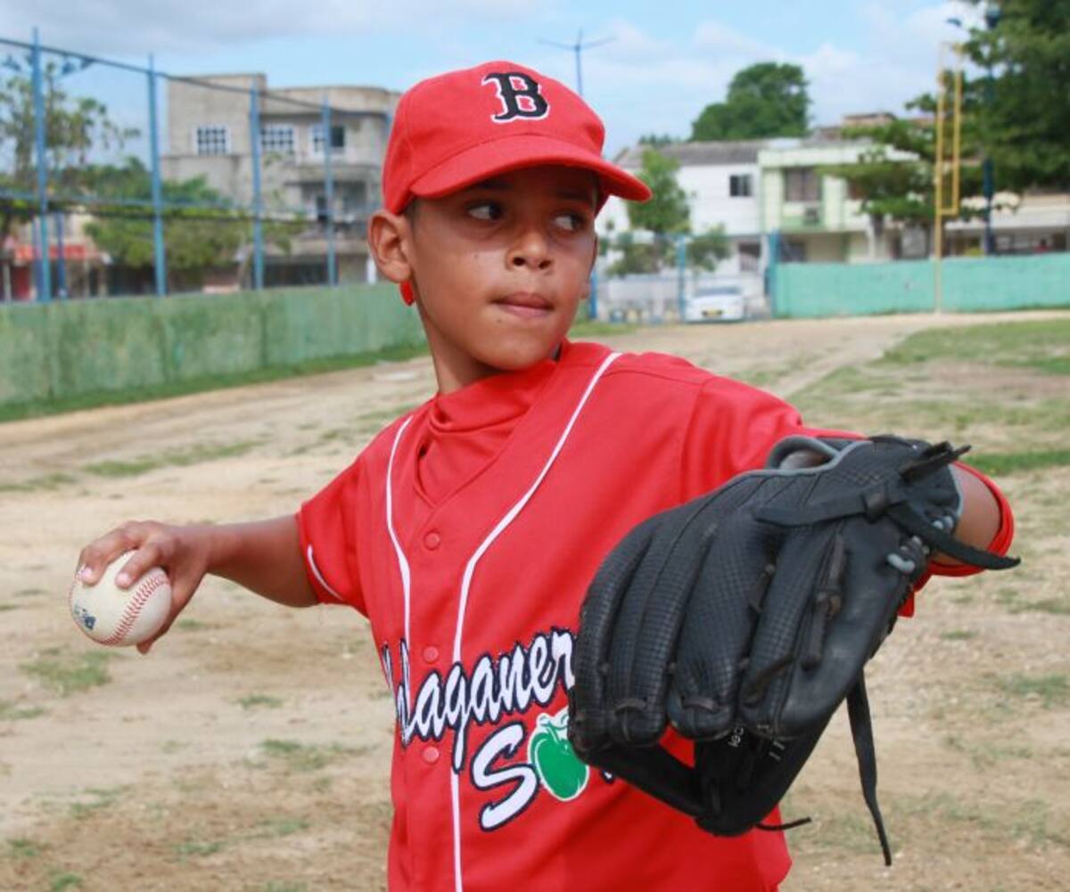 Santiago Blanco, pitcher de la selección Bolívar que se alista para buscar el título en la categoría preinfantil desde mañana en Cartagena Zenia Valdelamar-El Universal