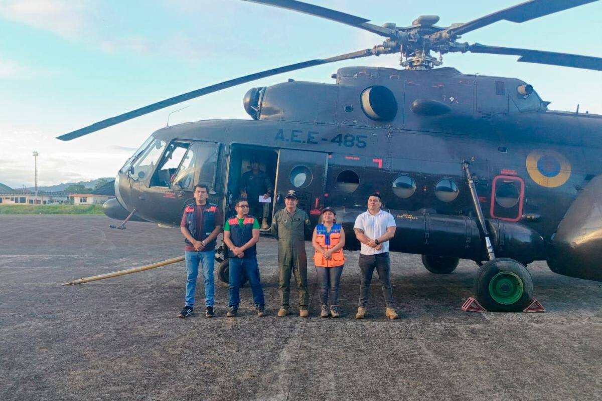 Helicóptero se accidenta en la Amazonía de Ecuador con 8 personas a bordo